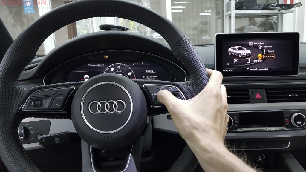 Audi A5 Coupe Мультимедийный навигационный блок AirTouch Performance Android 8 переключение штатными кнопками