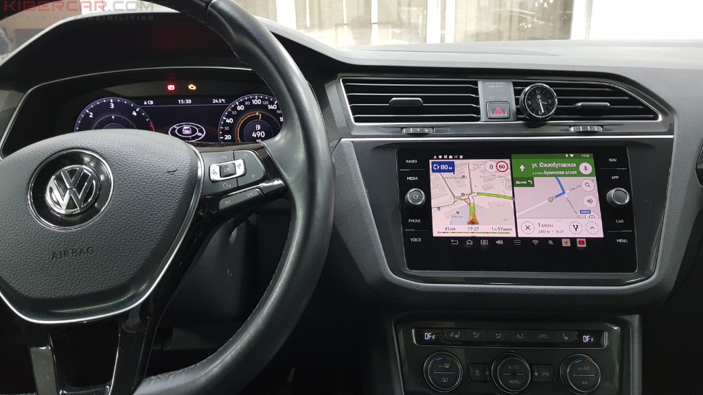 VW Tiguan 2018 мультимедийный навигационный блок AirTouch Performance Android 8 split screen