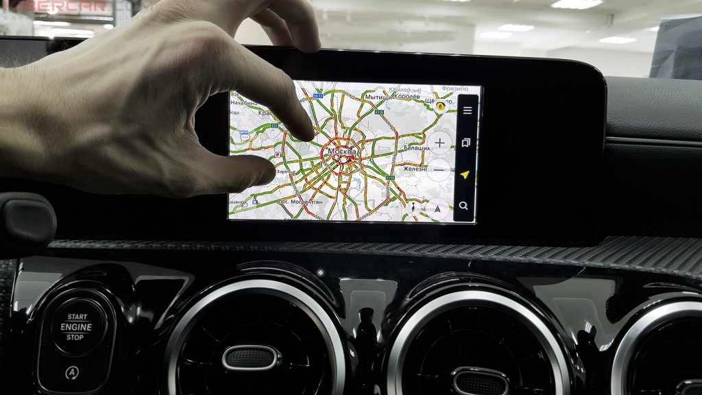 Mercedes Benz A-Class мультимедийный навигационный блок AirTouch Performance Android 8 Яндекс Навигатор Сенсорное управление