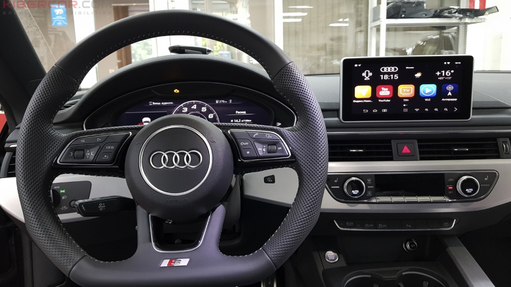 Audi A5 Coupe Мультимедийный навигационный блок AirTouch Performance Android 8 Главный экран