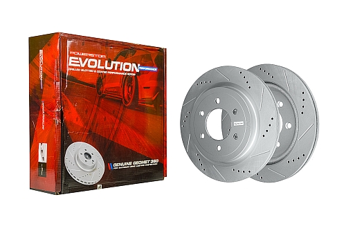 Задний тормозной диск Evolution с перфорацией и насечками в покрытии GEOMET для Ford F150 XIV 2020+
