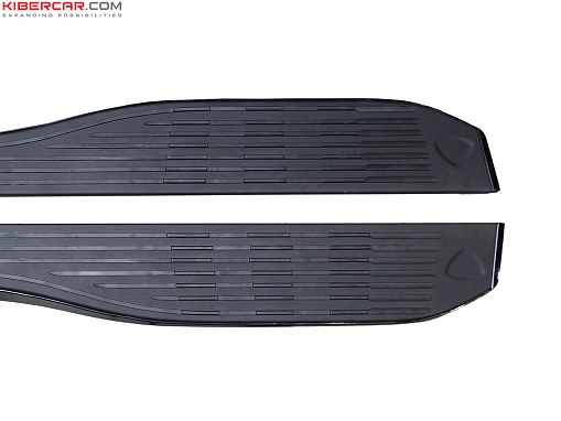 Электрические пороги для Mercedes-Benz Maybach GLS 2020 black (тип 1) + стац. накладки порогов (под покрас)