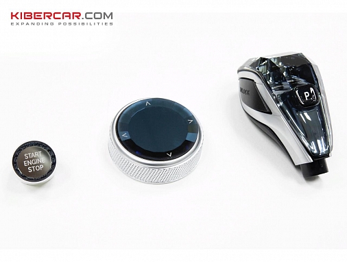 Комплект кнопка ручка рычага АКПП для BMW X5, X6, X7 (хрусталь)
