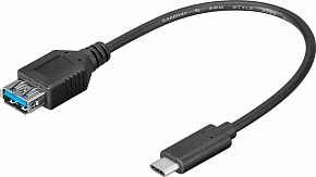 Кабель-адаптер Belsis  OTG USB 3.1 Type C (m) - USB 3.0 (f), 0,2 м, чёрный